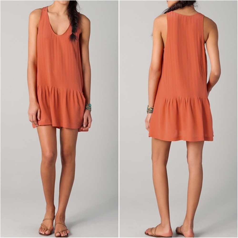 Joie Topaz 100% Silk Pleated Mini Dress